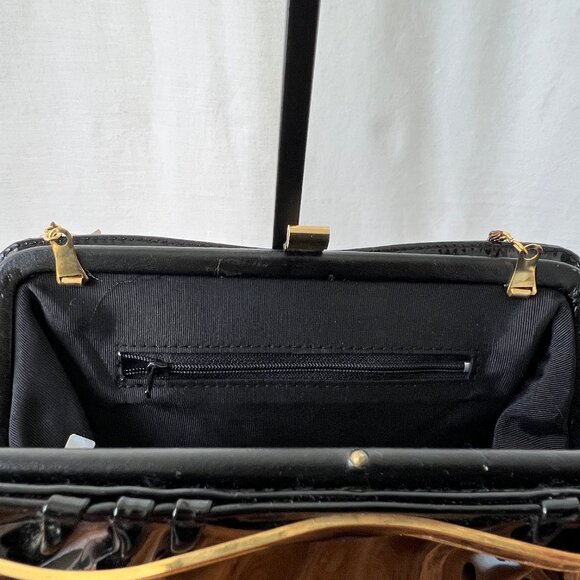 Vintage Patent Leather Evening Bag, Tag Attached, from Sibley's Dept. Store EC - Picture 7 of 13